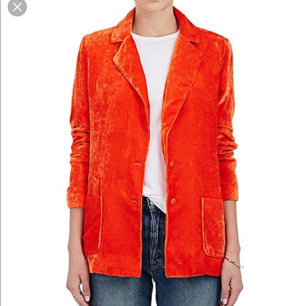 Raquel Allegra two button velvet blazer